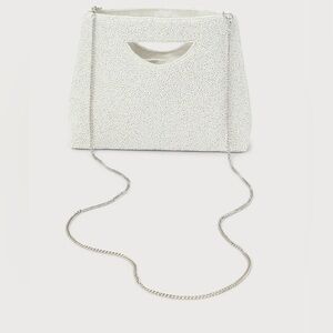 Ivory White Beaded Handbag